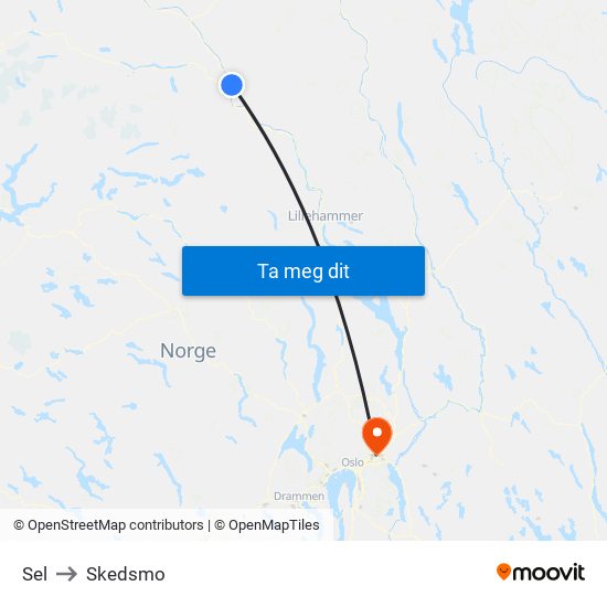 Sel to Skedsmo map