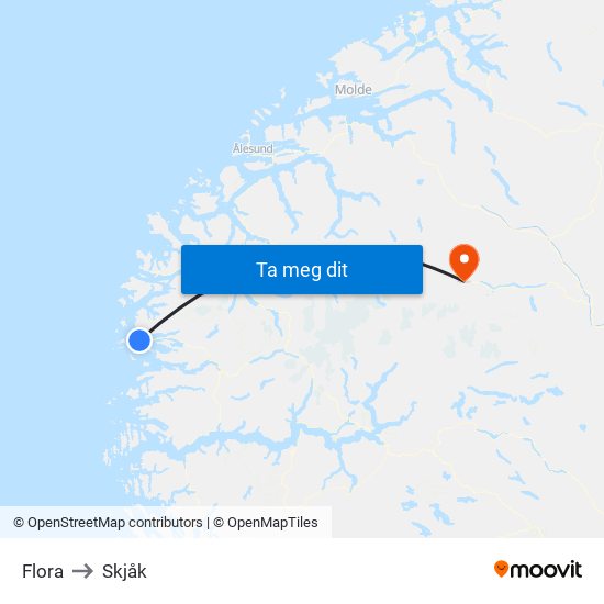 Flora to Skjåk map