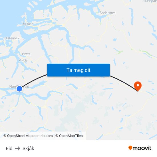 Eid to Skjåk map