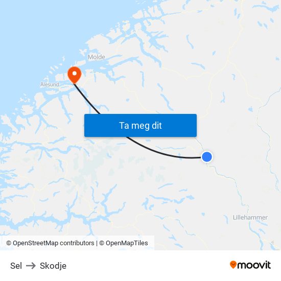 Sel to Skodje map