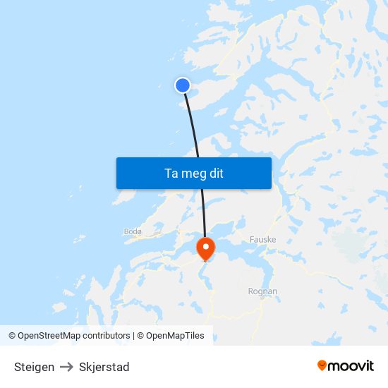 Steigen to Skjerstad map