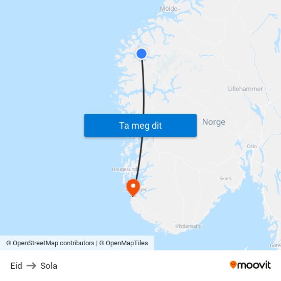 Eid to Sola map