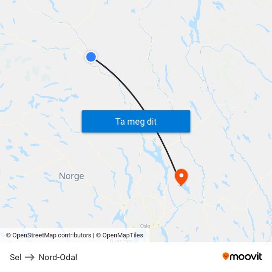 Sel to Nord-Odal map