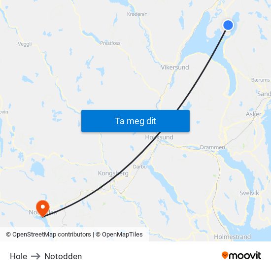 Hole to Notodden map