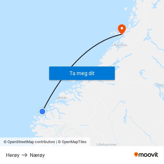 Herøy to Nærøy map