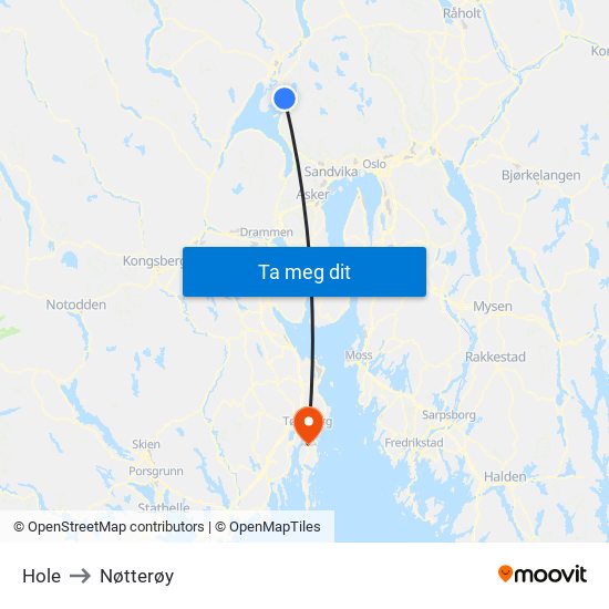 Hole to Nøtterøy map