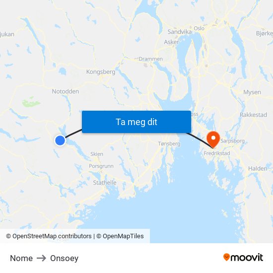 Nome to Onsoey map