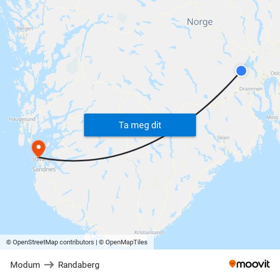 Modum to Randaberg map