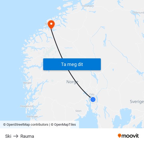 Ski to Rauma map