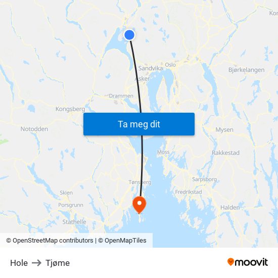Hole to Tjøme map