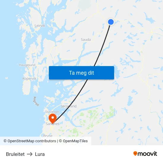 Bruleitet to Lura map