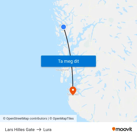 Lars Hilles Gate to Lura map