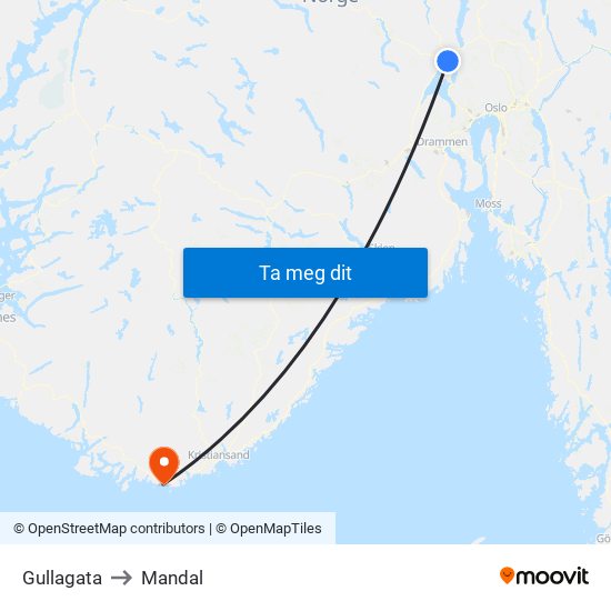 Gullagata to Mandal map