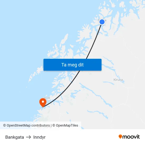 Bankgata to Inndyr map