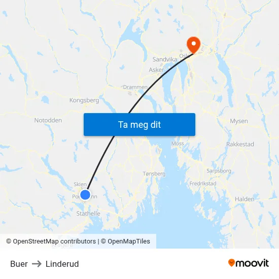 Buer to Linderud map