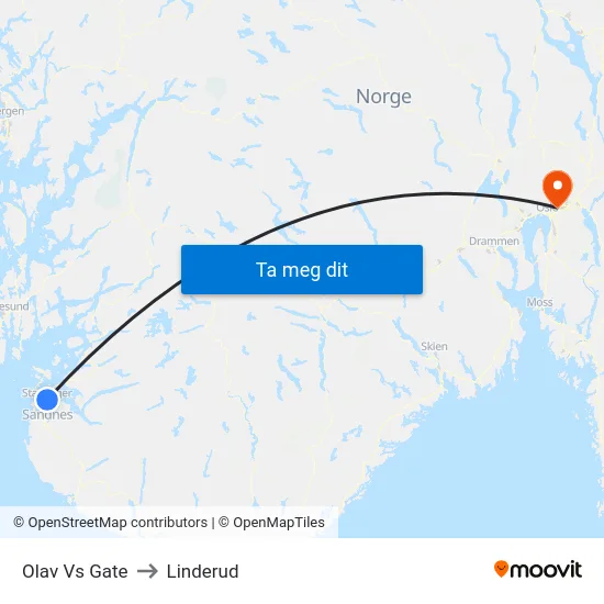 Olav Vs Gate to Linderud map