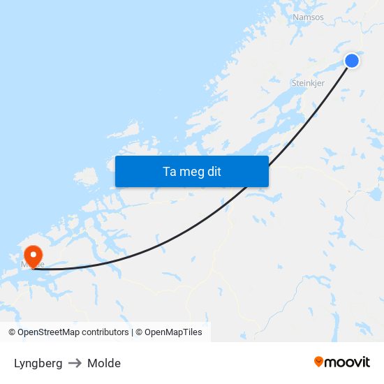 Lyngberg to Molde map