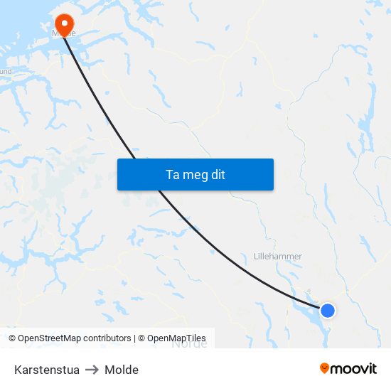 Karstenstua to Molde map