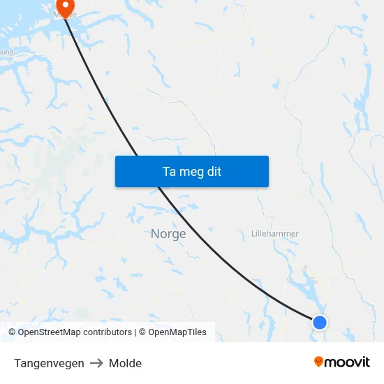 Tangenvegen to Molde map