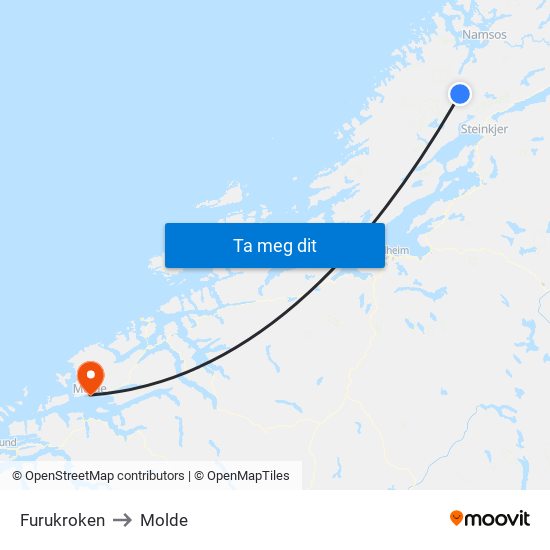 Furukroken to Molde map