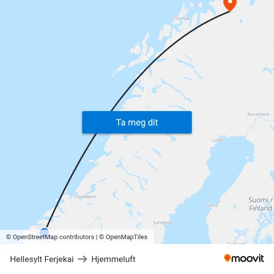 Hellesylt Ferjekai to Hjemmeluft map