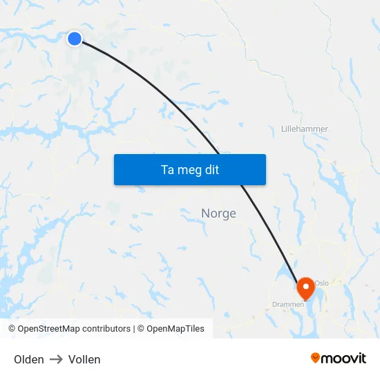 Olden to Vollen map