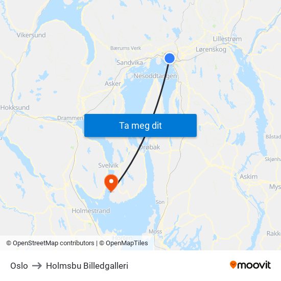 Oslo to Holmsbu Billedgalleri map