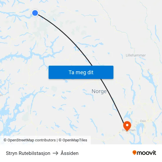 Stryn Rutebilstasjon to Åssiden map