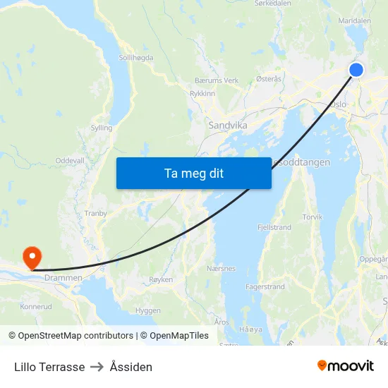 Lillo Terrasse to Åssiden map