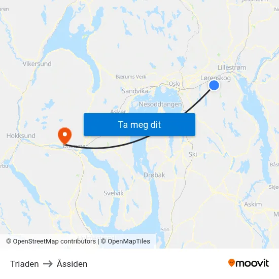 Triaden to Åssiden map