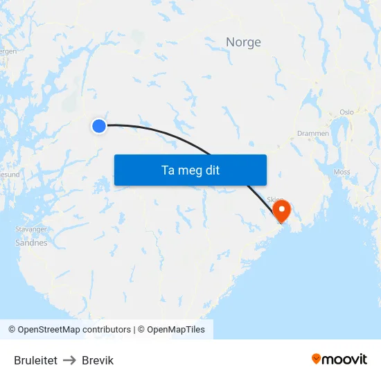 Bruleitet to Brevik map