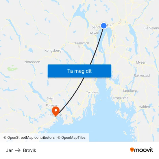 Jar to Brevik map