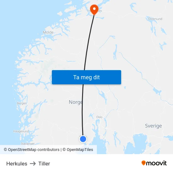 Herkules to Tiller map
