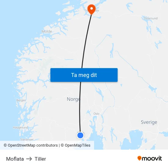 Moflata to Tiller map