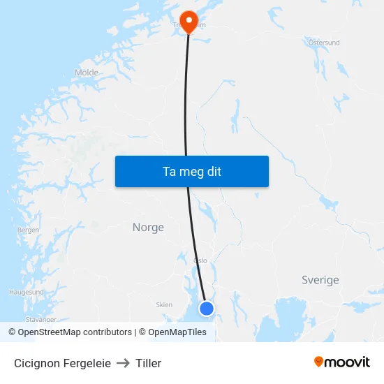 Cicignon Fergeleie to Tiller map