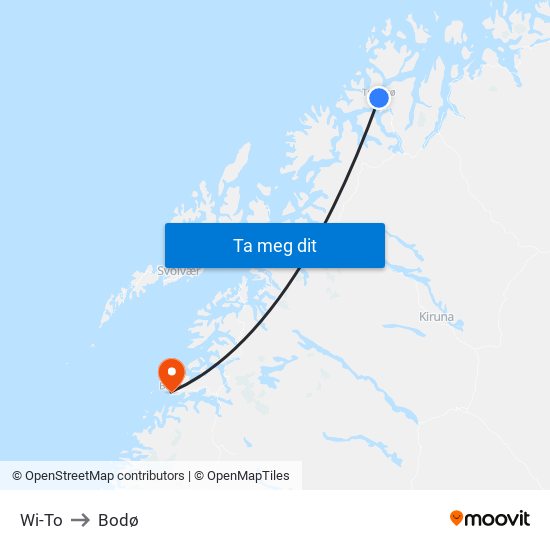 Wi-To to Bodø map