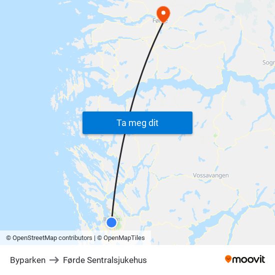 Byparken to Førde Sentralsjukehus map