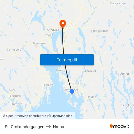 St. Croixundergangen to Nmbu map
