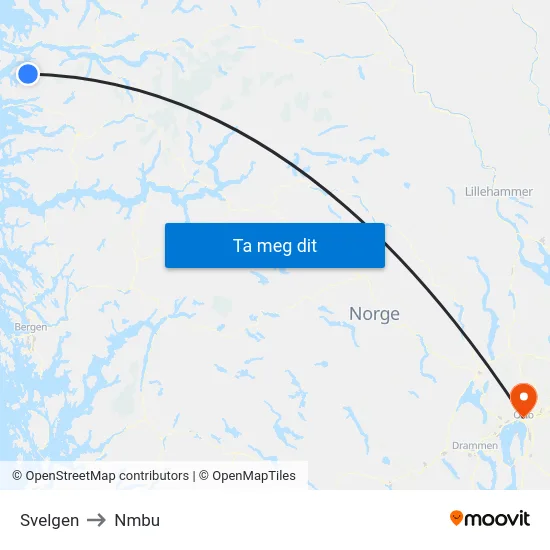 Svelgen to Nmbu map