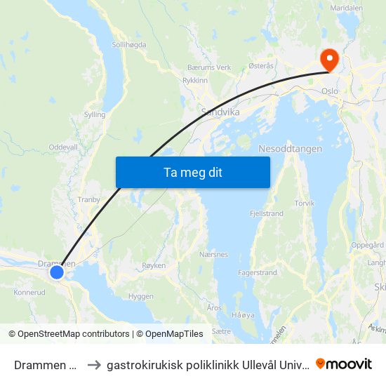 Drammen Stasjon to gastrokirukisk poliklinikk Ullevål Universitetsykehuset map