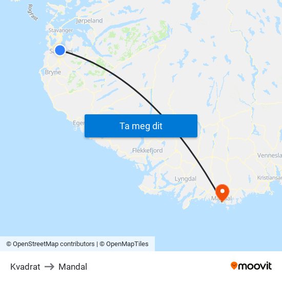 Kvadrat to Mandal map