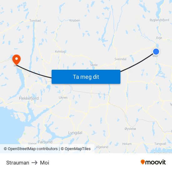 Strauman to Moi map