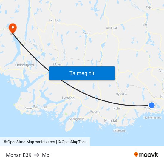Monan E39 to Moi map