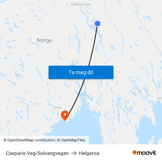 Casparis Veg/Solvangvegen to Helgeroa map
