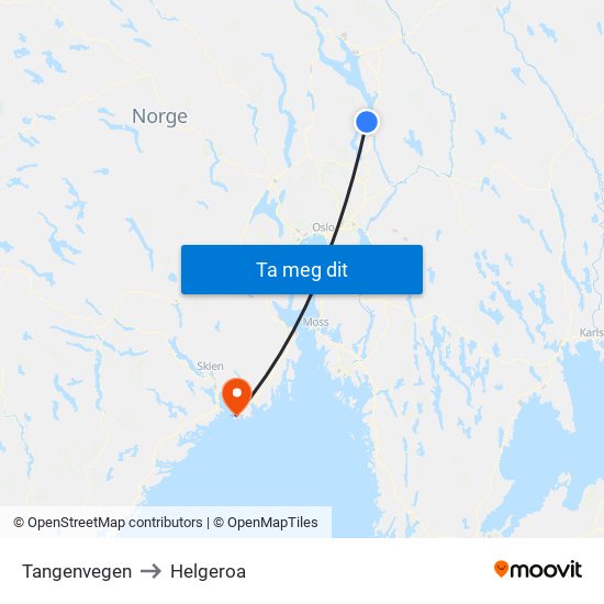 Tangenvegen to Helgeroa map