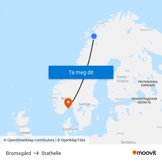 Bromsgård to Stathelle map