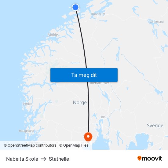 Nabeita Skole to Stathelle map