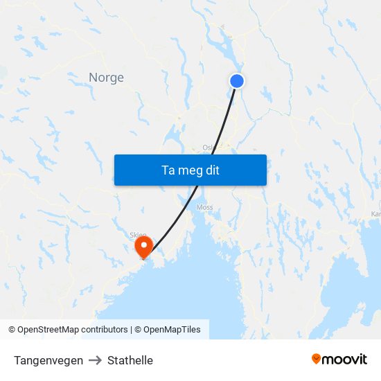 Tangenvegen to Stathelle map