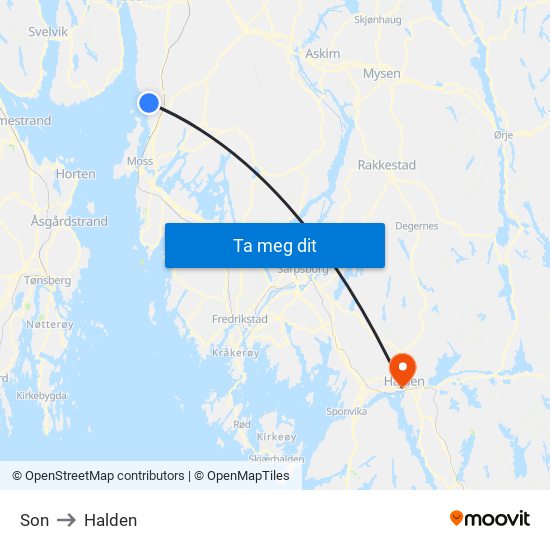 Son to Halden map