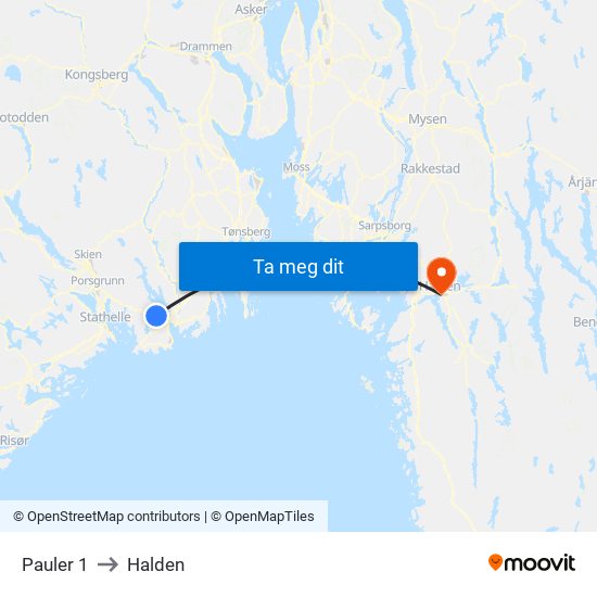 Pauler 1 to Halden map